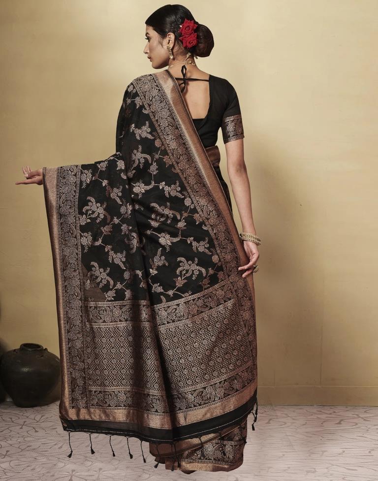 Black Cotton Saree