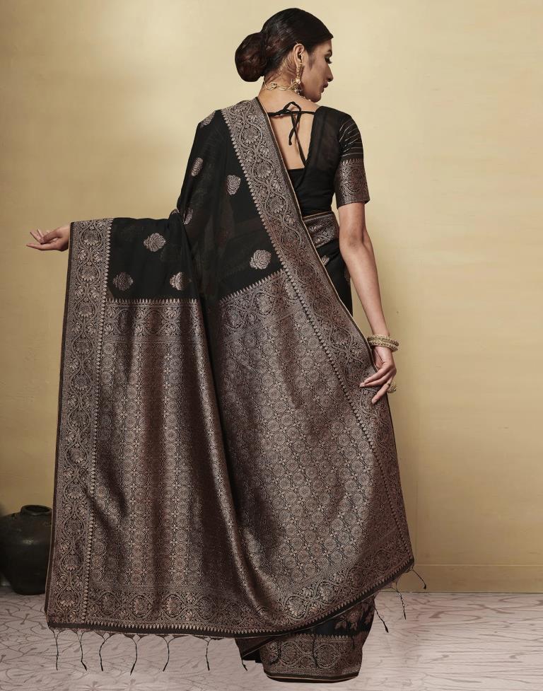 Black Cotton Saree