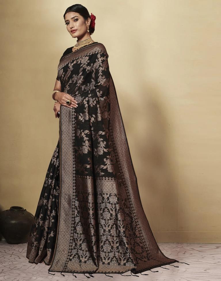 Black Cotton Saree