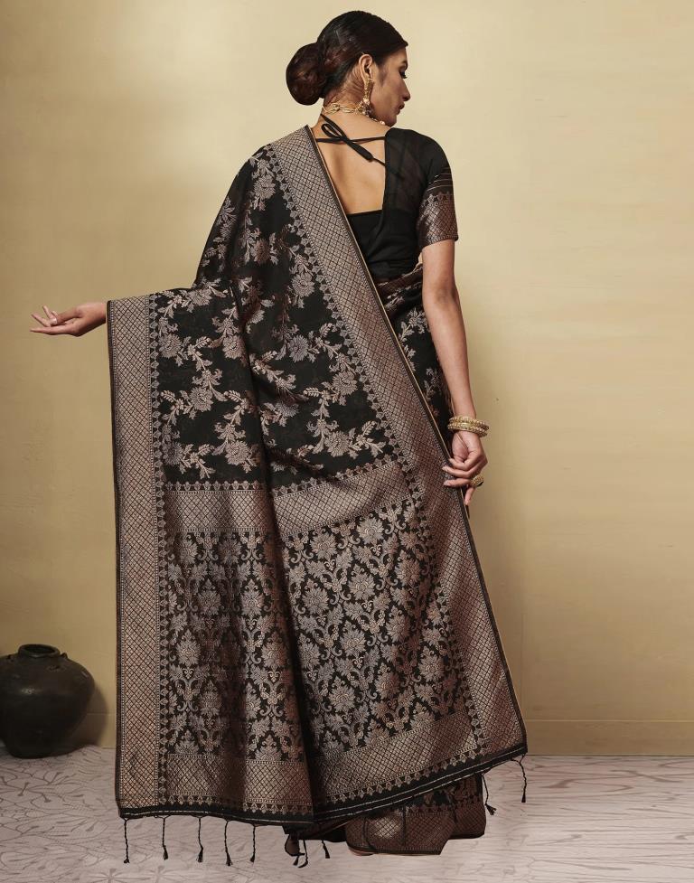 Black Cotton Saree