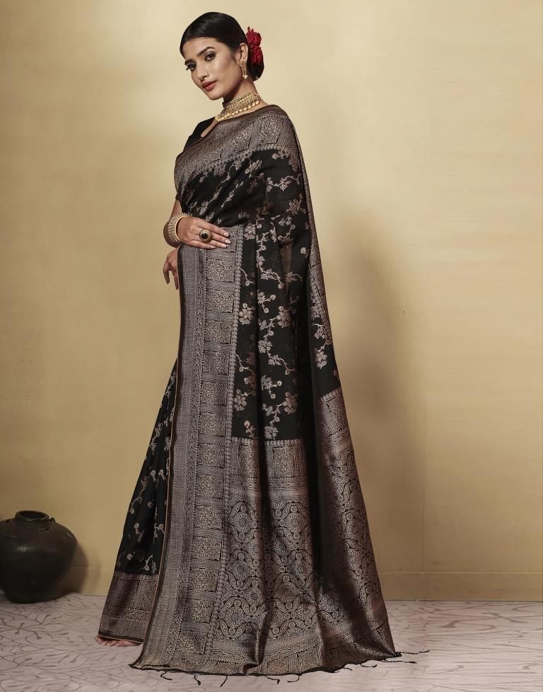 Black Cotton Saree