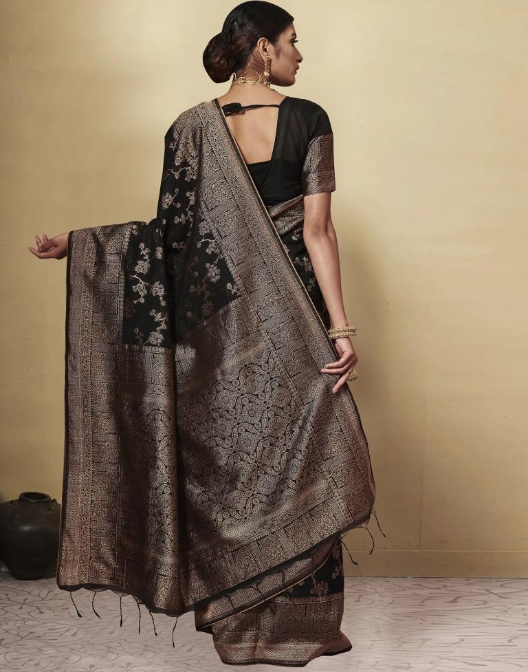 Black Cotton Saree