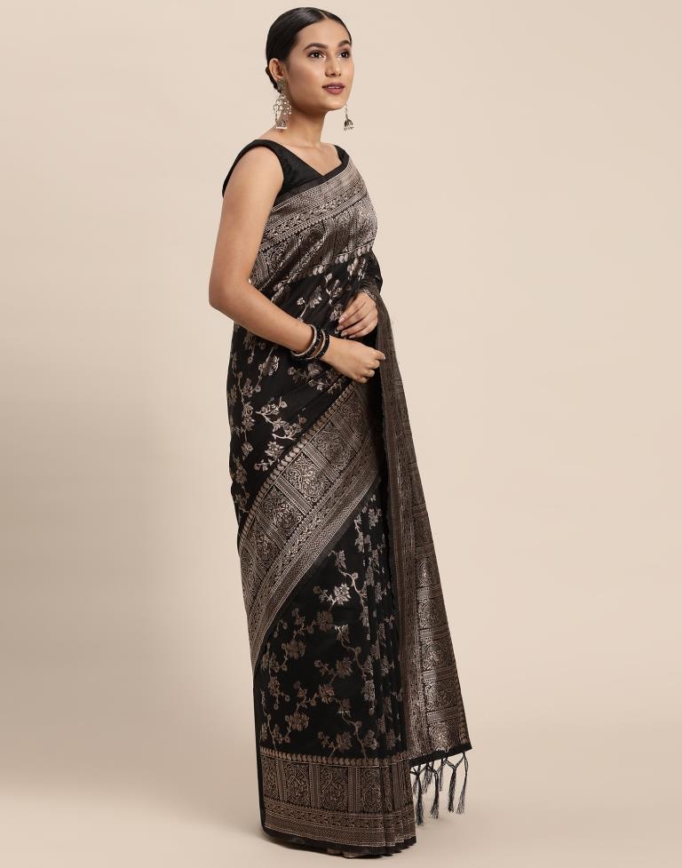 Black Cotton Saree