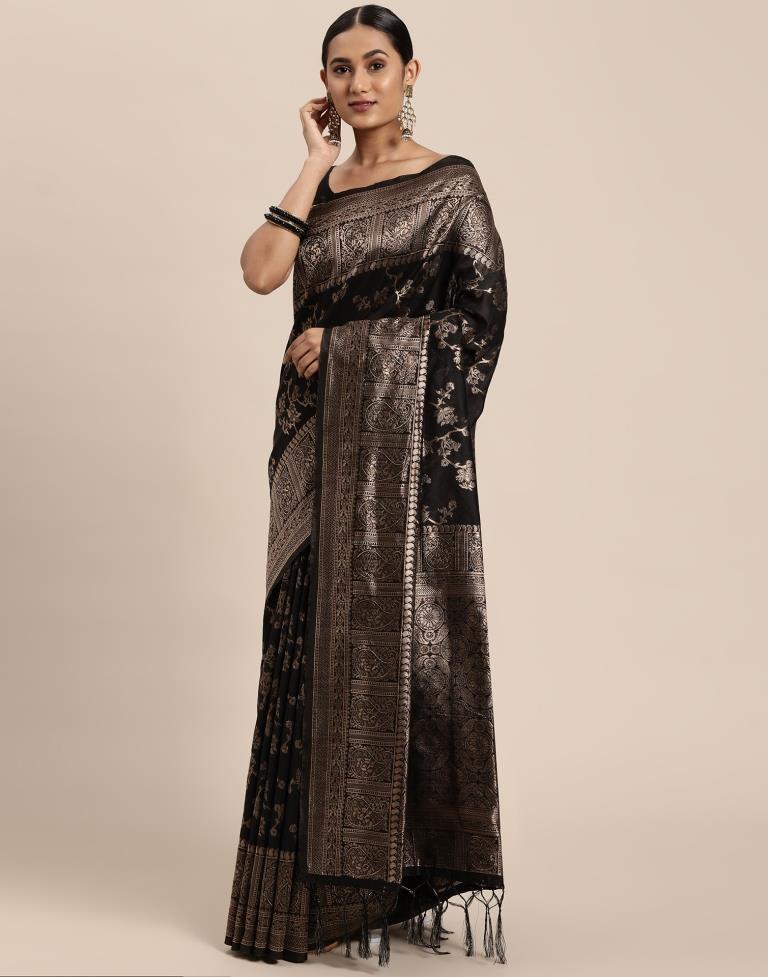 Black Cotton Saree