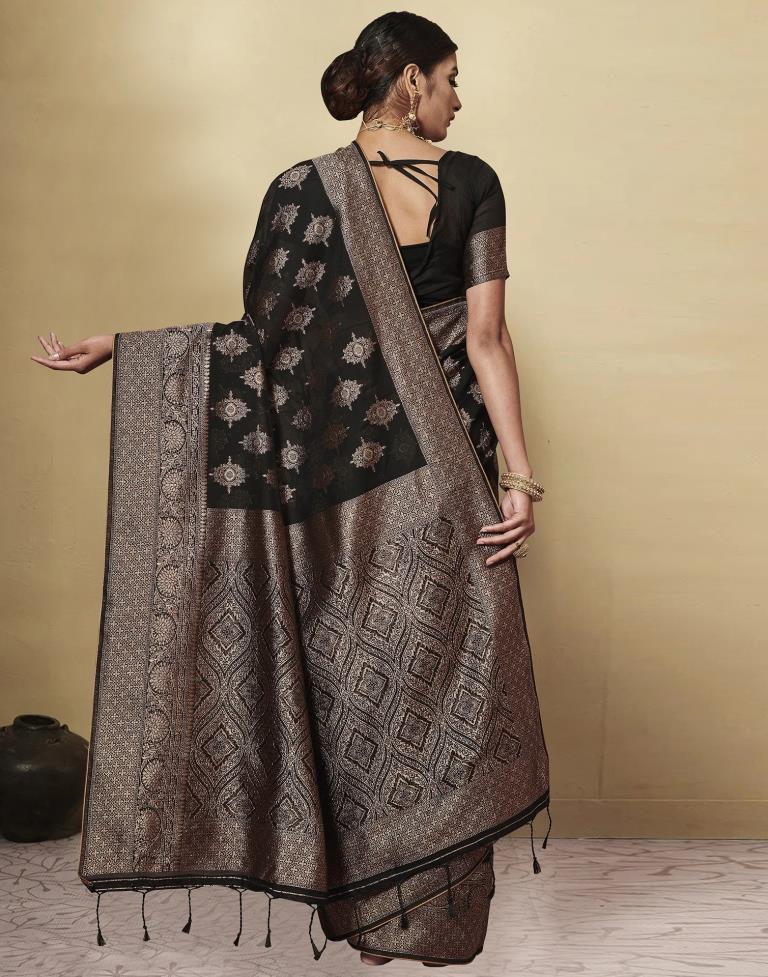 Black Cotton Saree