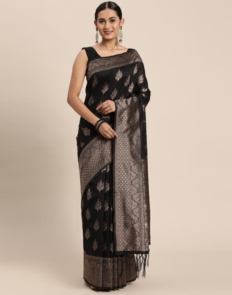 Black Cotton Saree