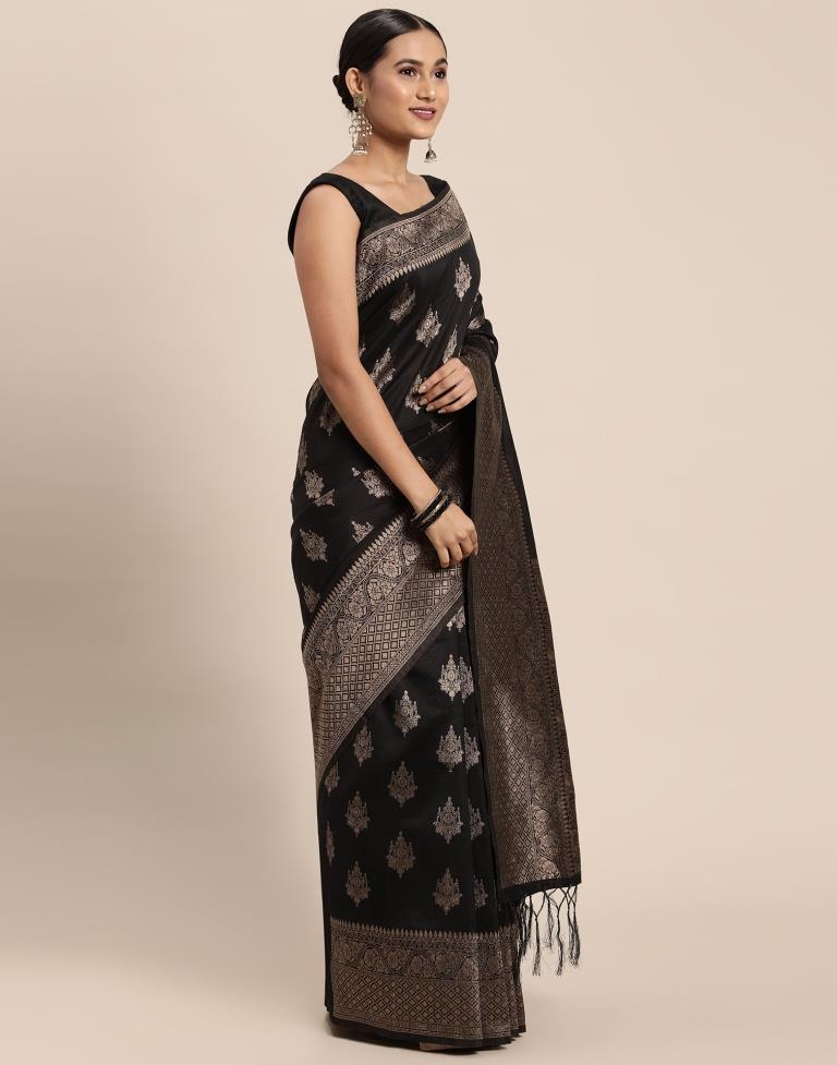 Black Cotton Saree