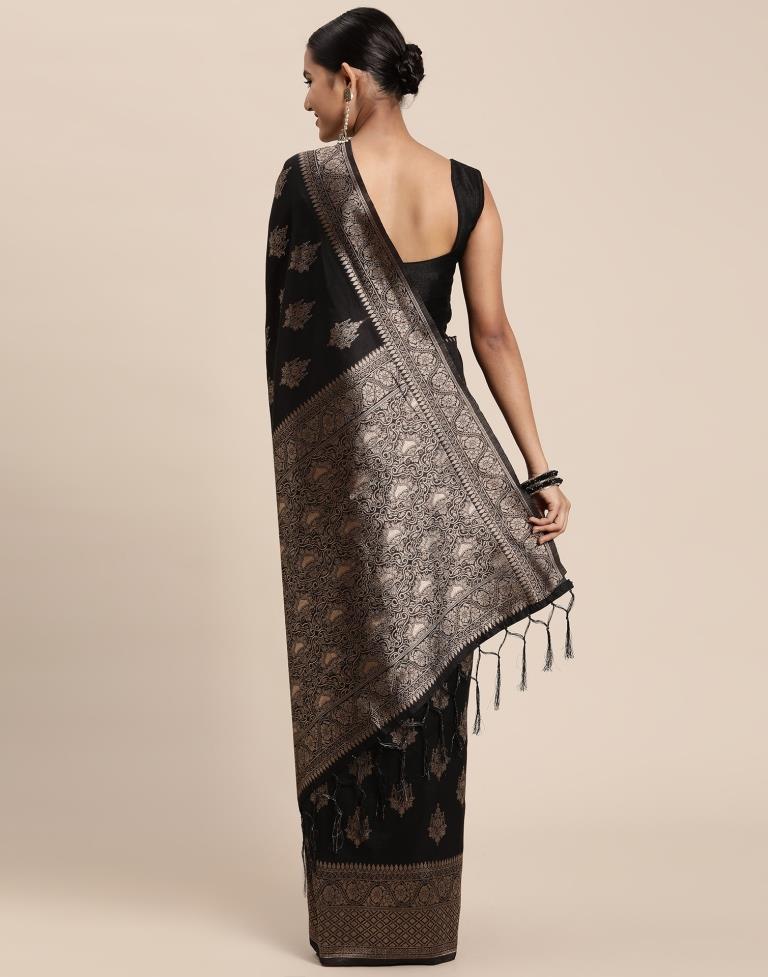 Black Cotton Saree