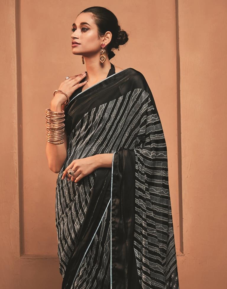 Black Georgette Saree