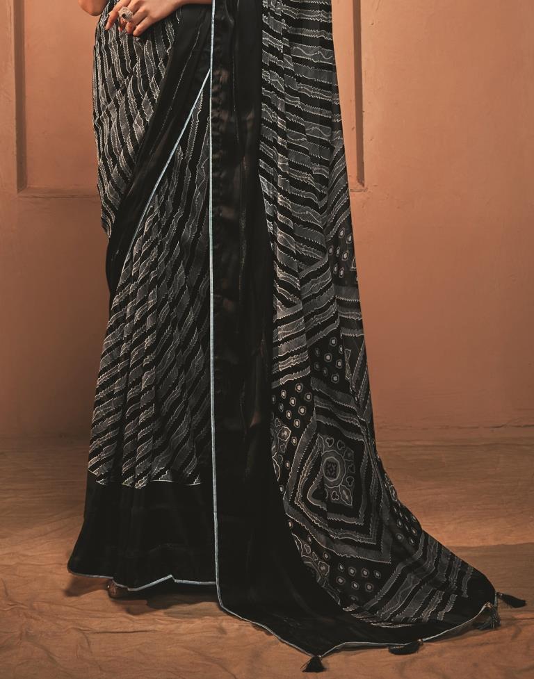 Black Georgette Saree