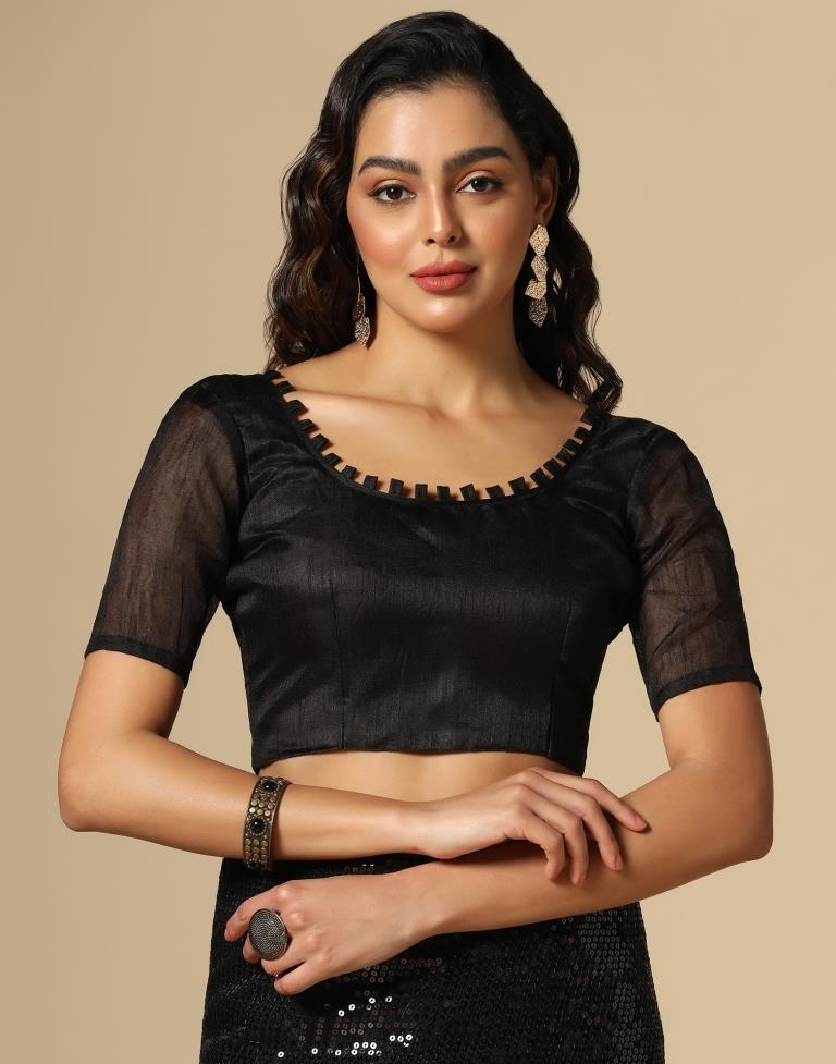 Black Georgette Saree