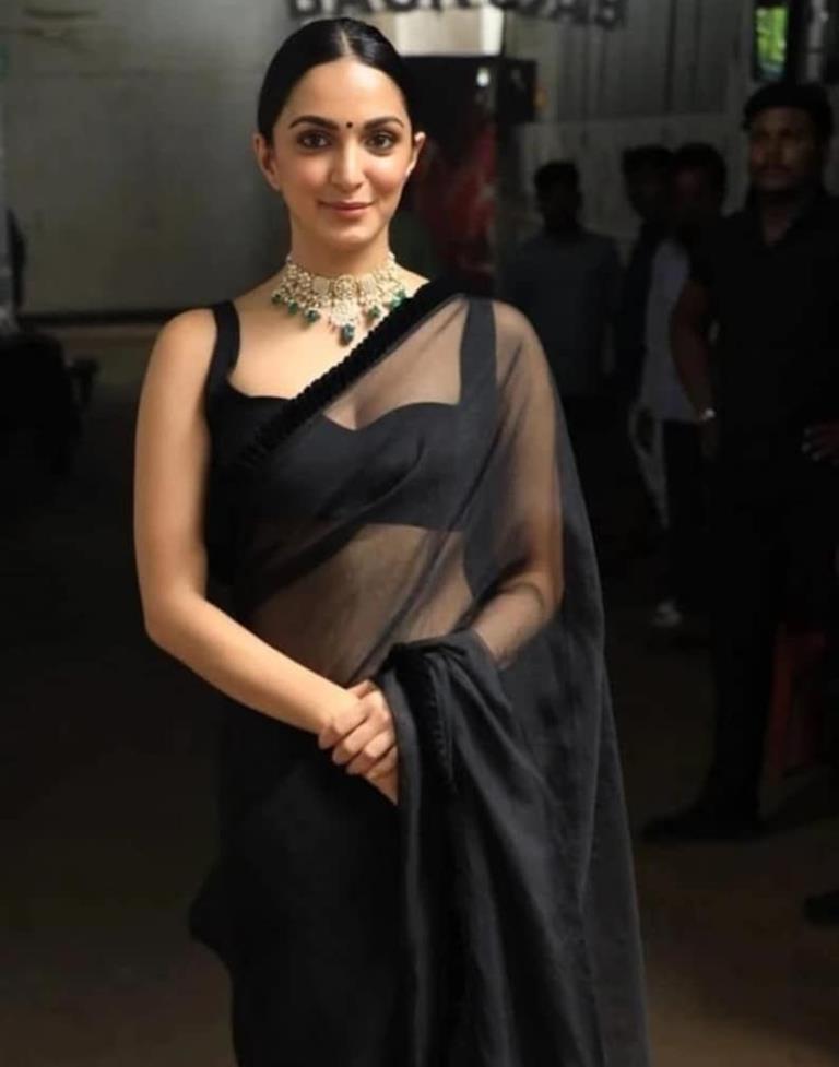 Black Georgette Saree