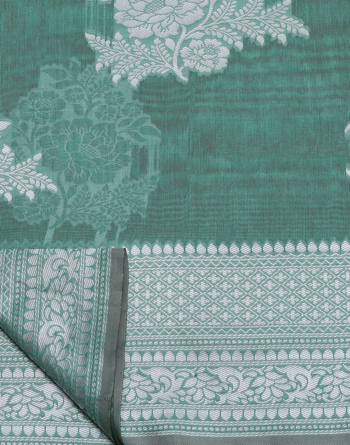 Green Banarasi Cotton Saree