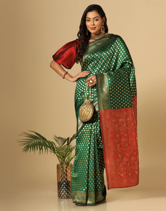 Green Banarasi Silk Saree