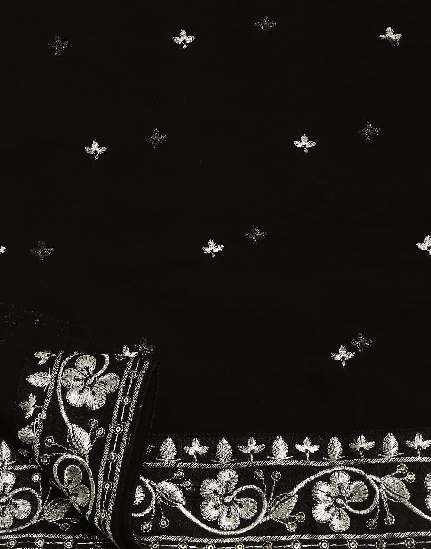 Black Embroidery Saree