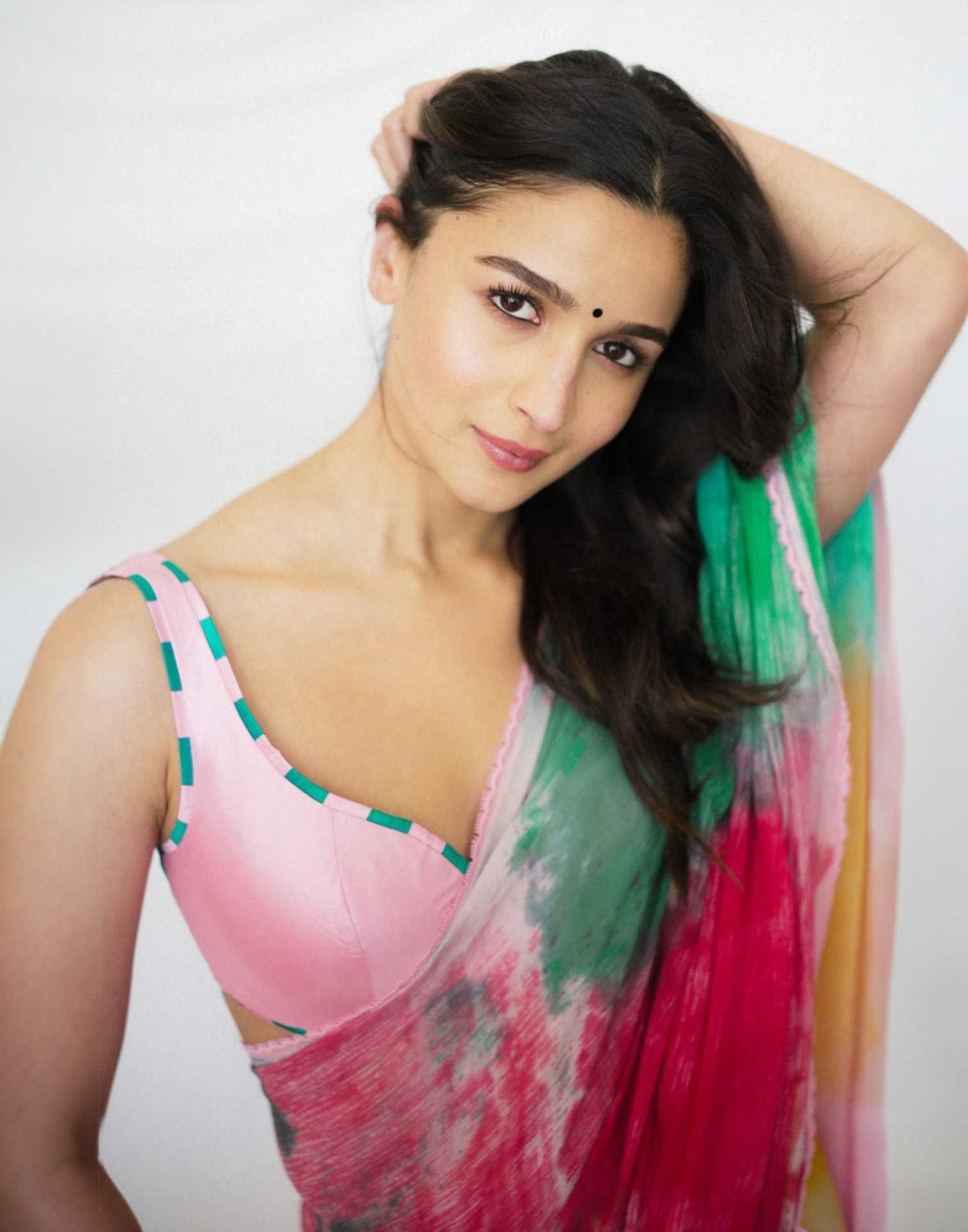 Alia Bhatt's Soft Multicoloured Saree