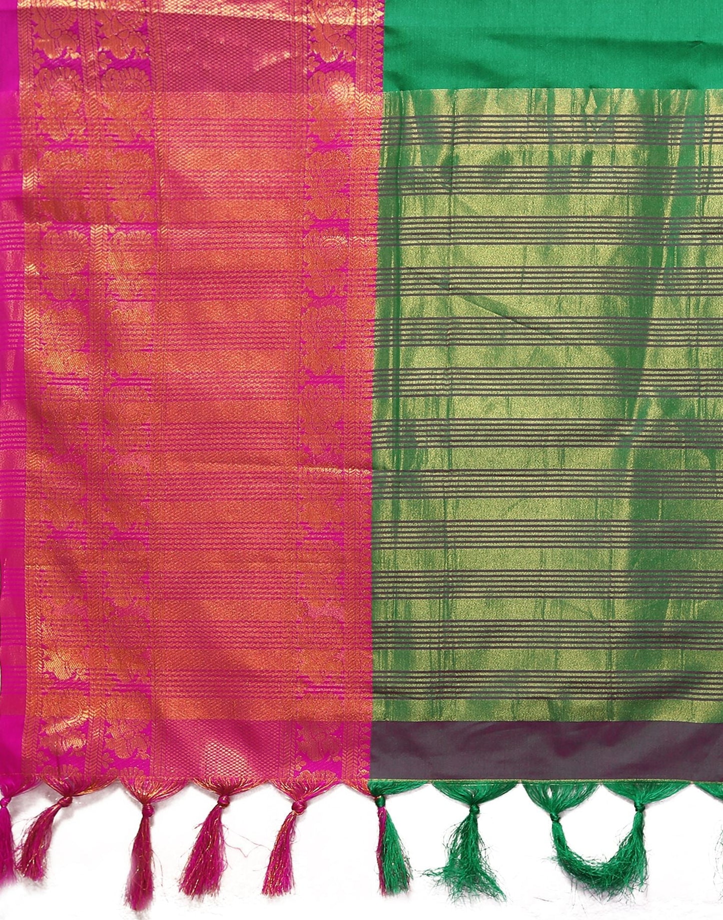 Green Cotton Saree