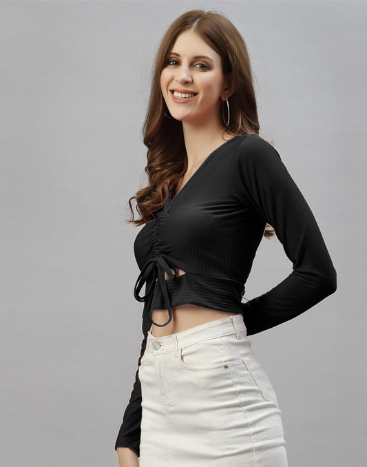 Black Cutout Top