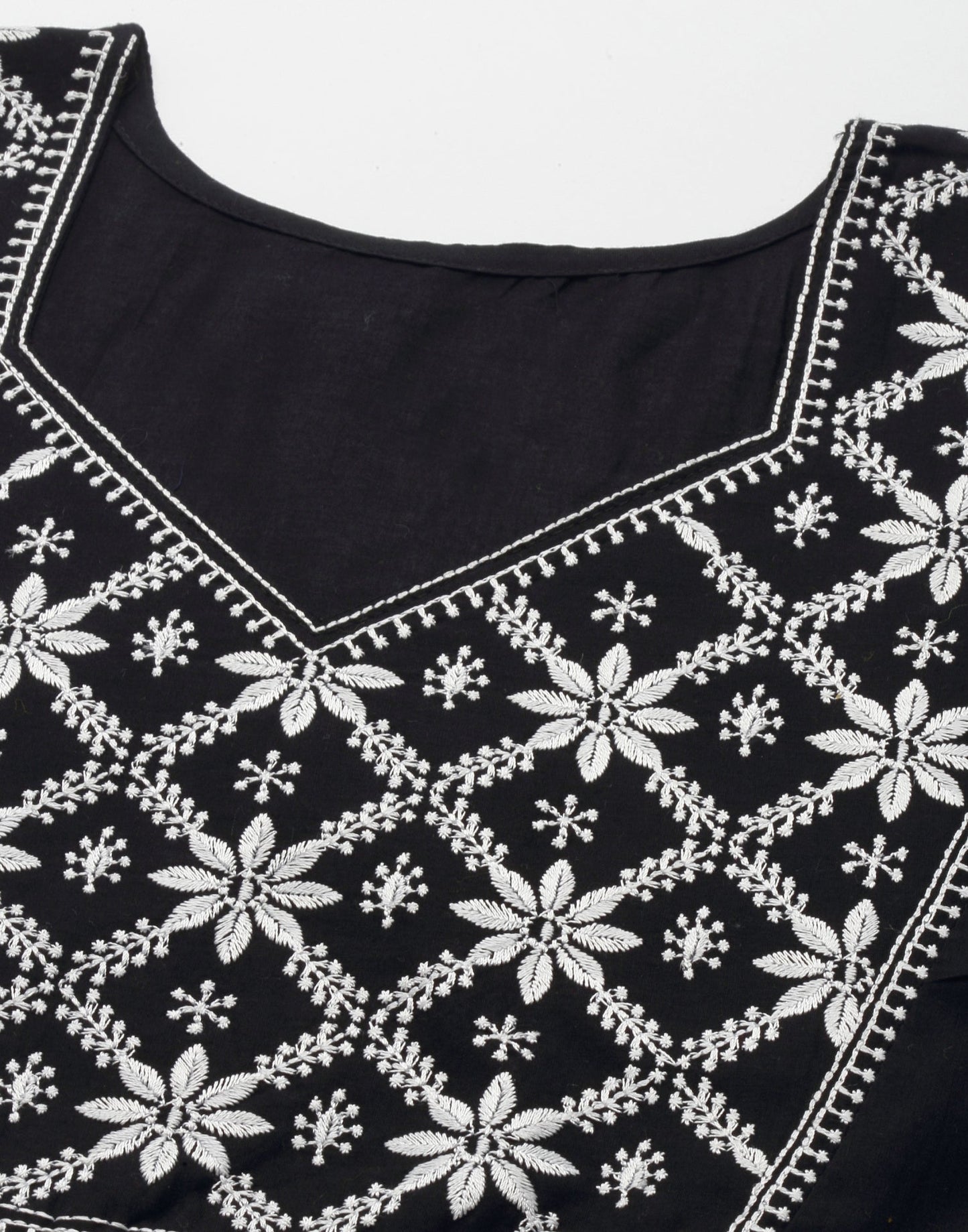 Black Embroidered Top