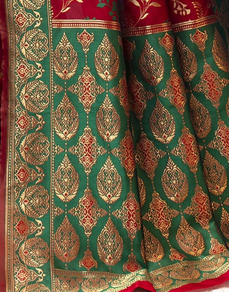 Green Jacquard Silk Saree