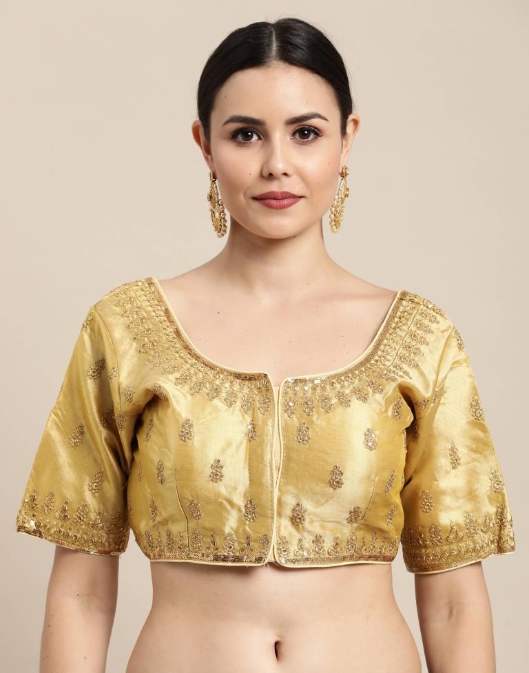 Golden Art Silk Blouse