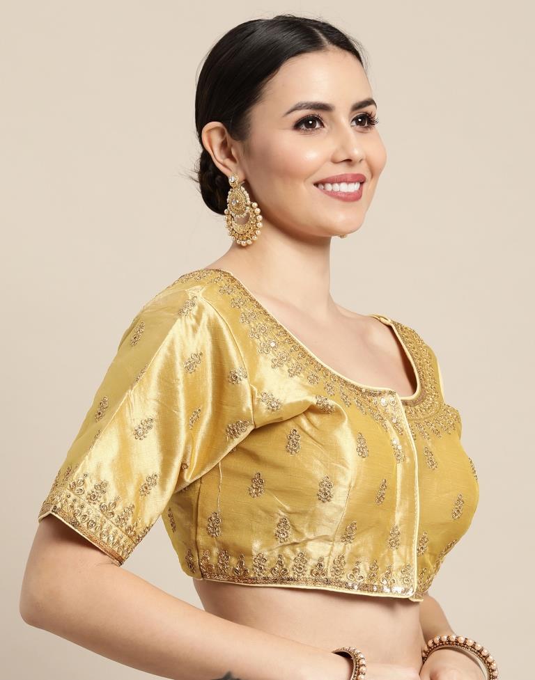 Golden Art Silk Blouse