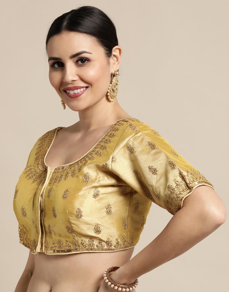 Golden Art Silk Blouse