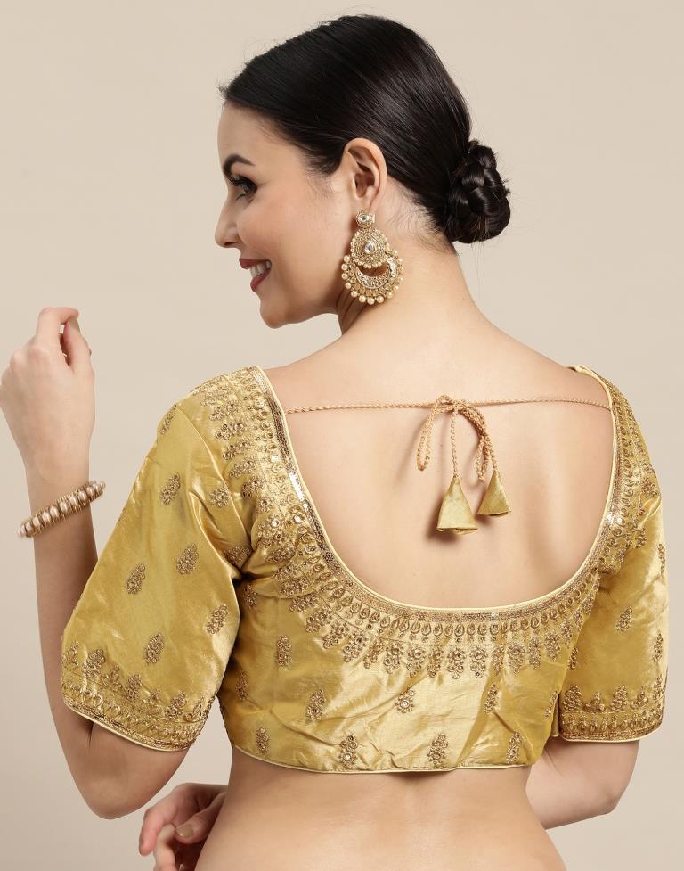 Golden Art Silk Blouse