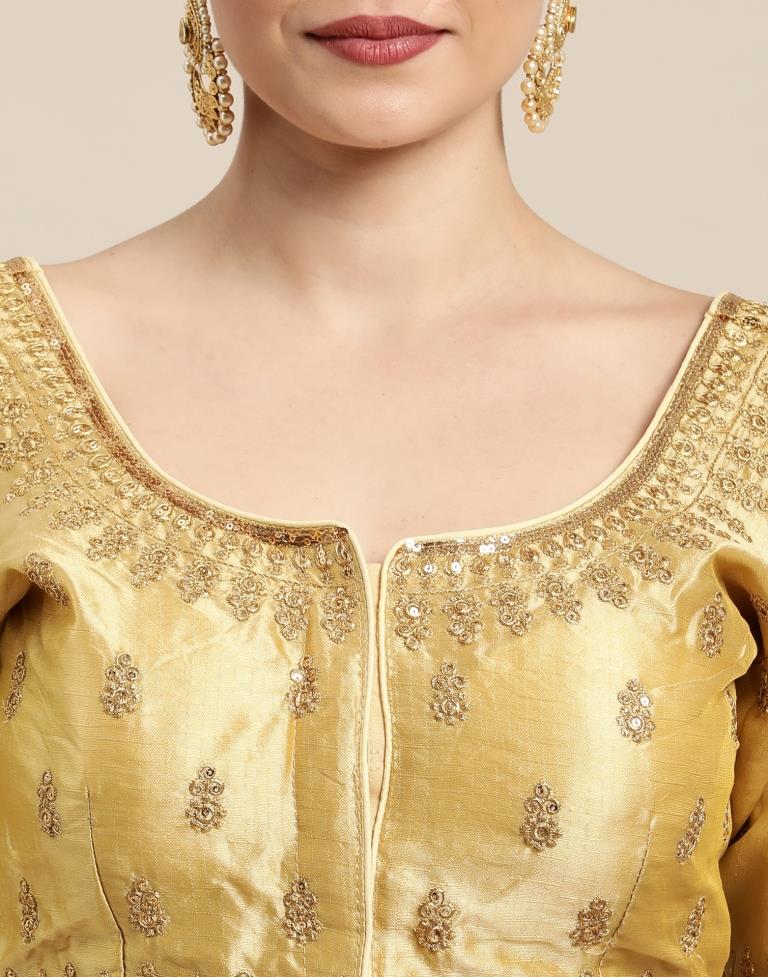 Golden Art Silk Blouse