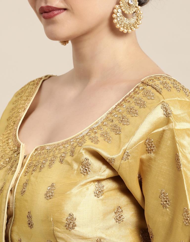 Golden Art Silk Blouse