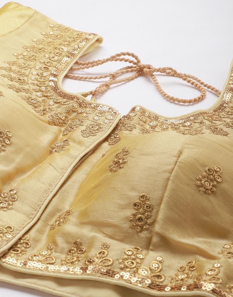 Golden Art Silk Blouse