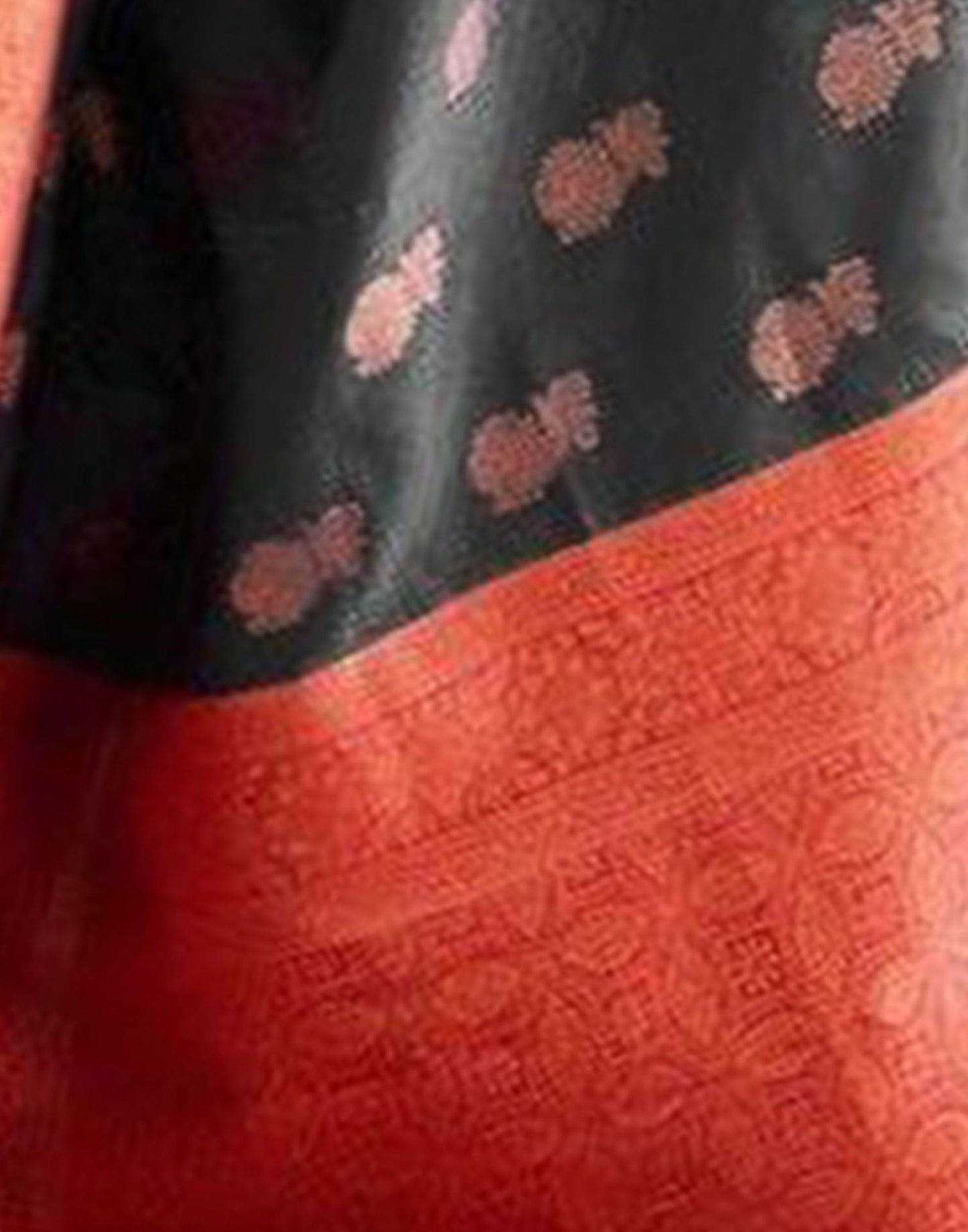 Black Jacquard Silk Saree