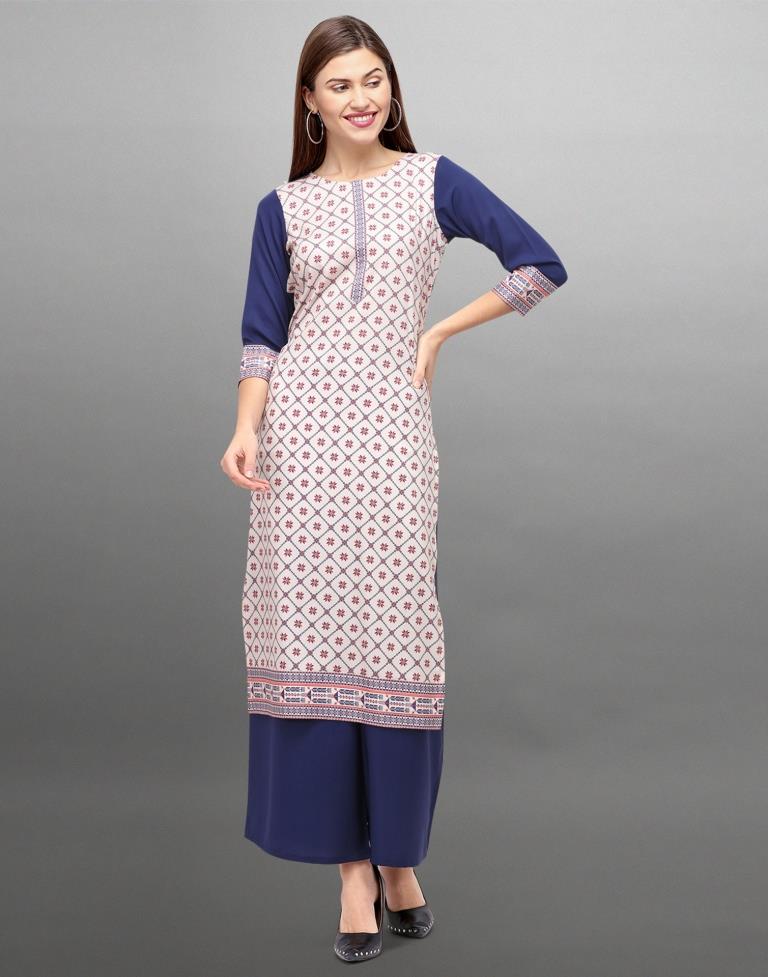 Beautiful Blue Printed Kurti