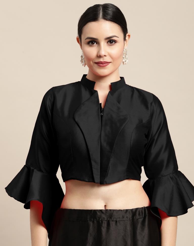 Black Taffeta Blouse