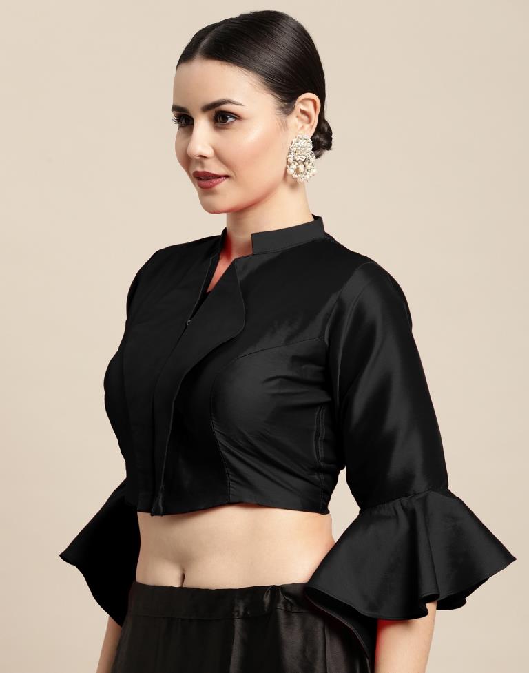 Black Taffeta Blouse