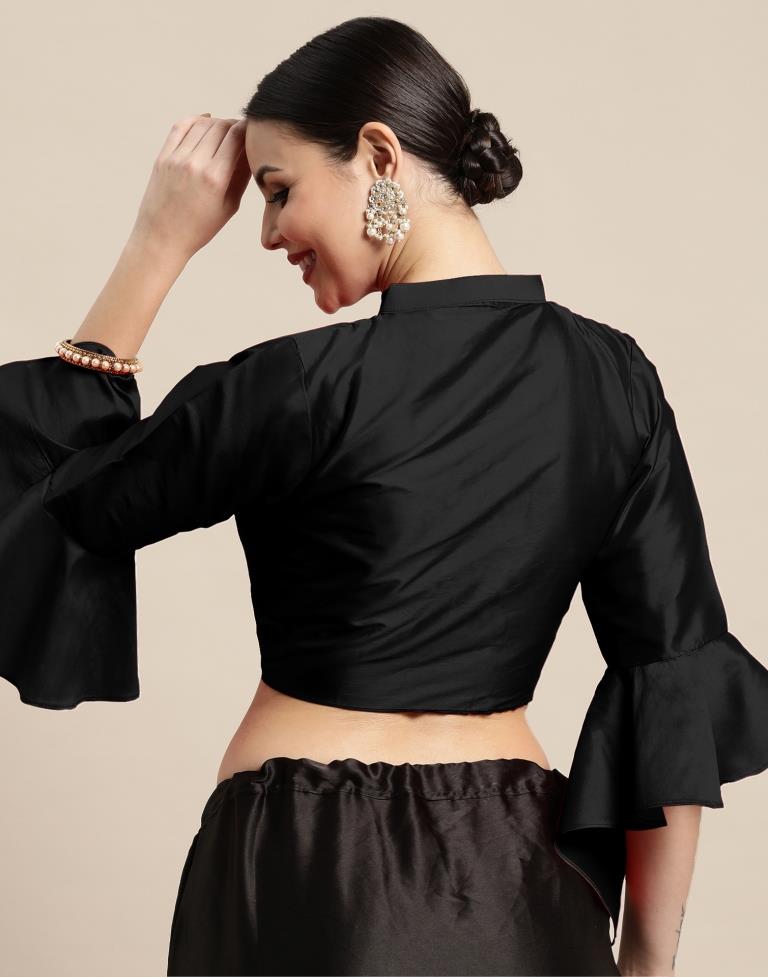 Black Taffeta Blouse