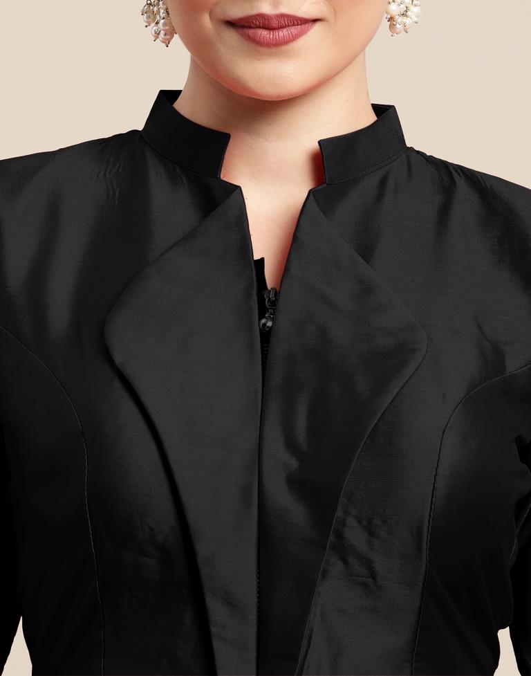 Black Taffeta Blouse