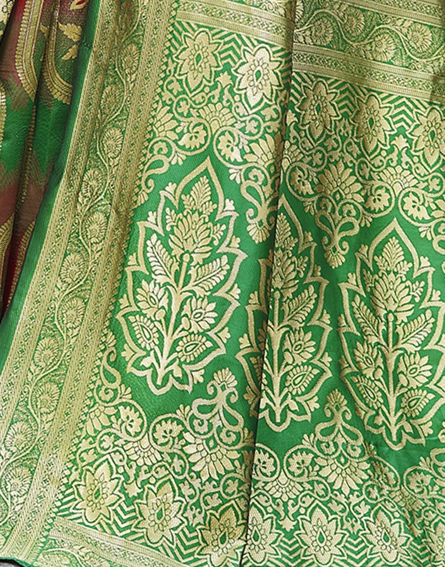 Green Jacquard Silk Saree