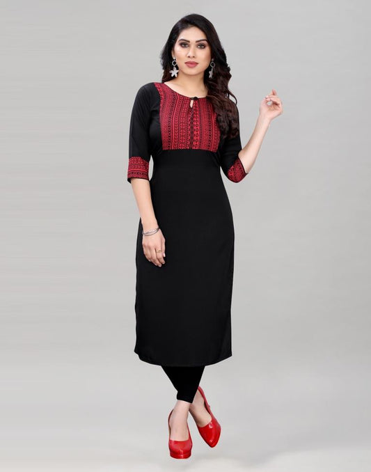 Black Printed Kurti