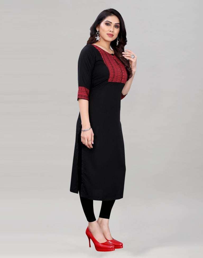 Black Printed Kurti