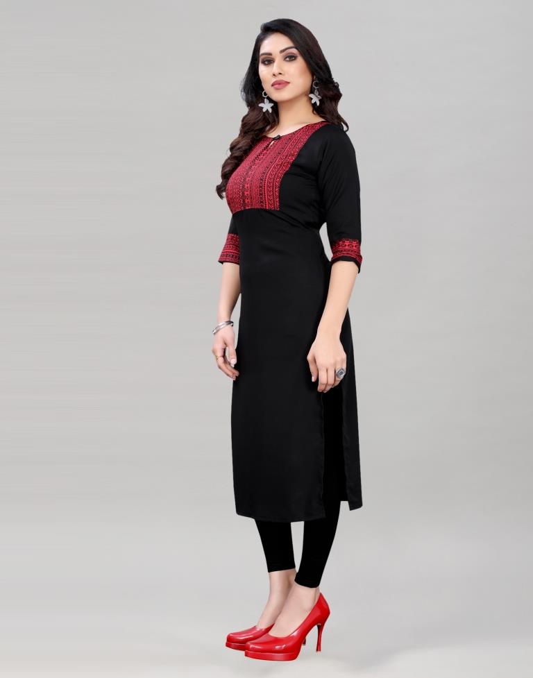 Black Printed Kurti