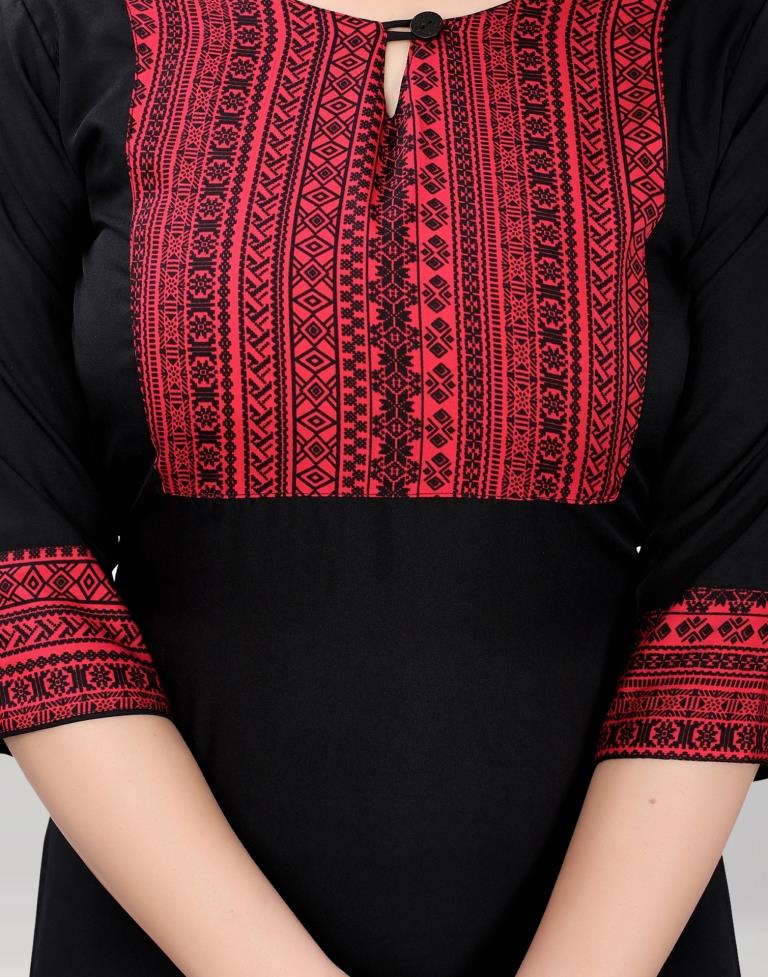 Black Printed Kurti