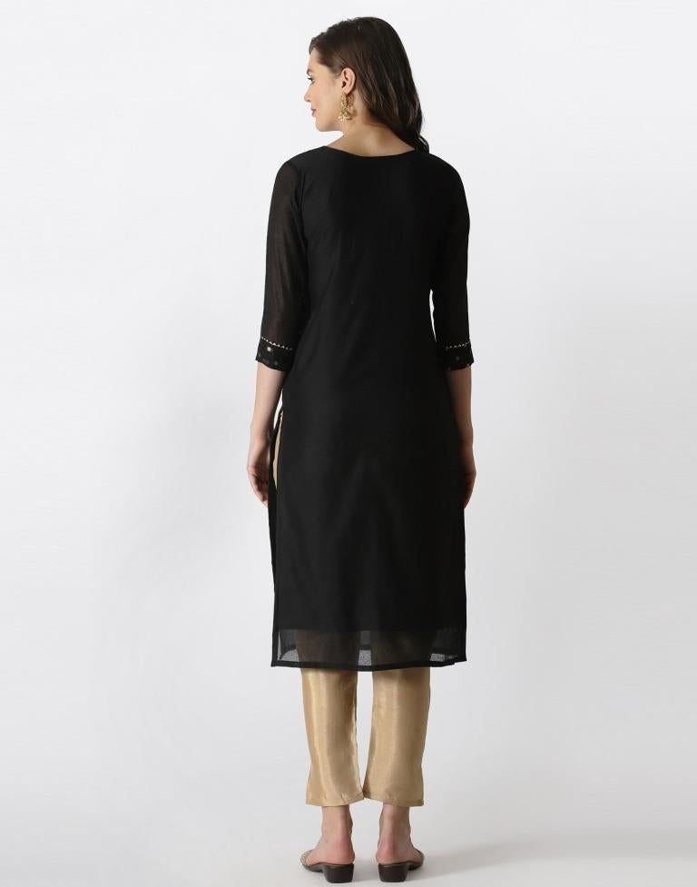 Black jaquard Kurti