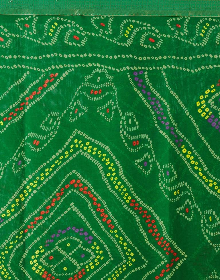 Green Georgette Printed Saree