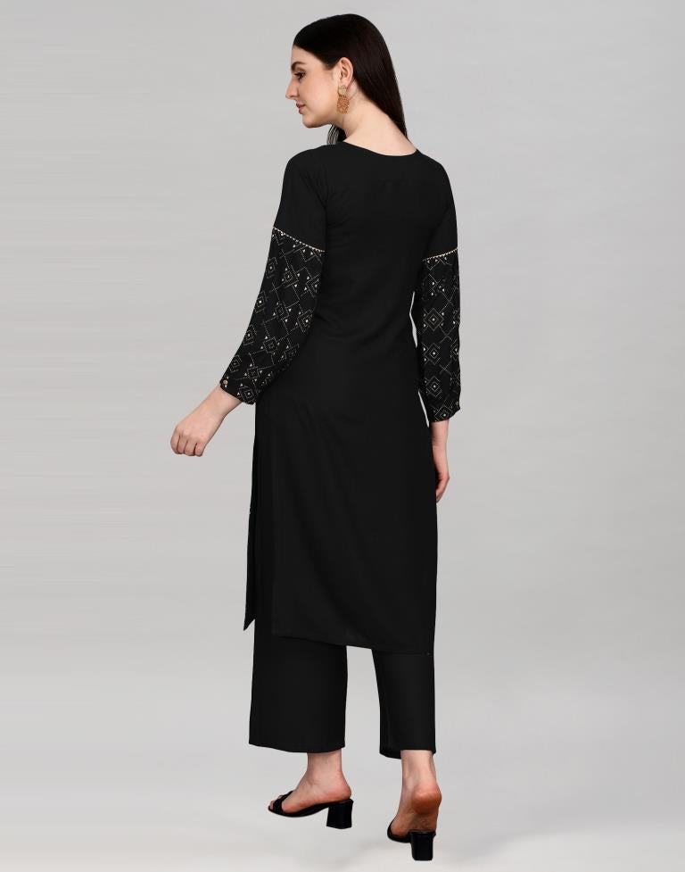 Black Printed Kurti