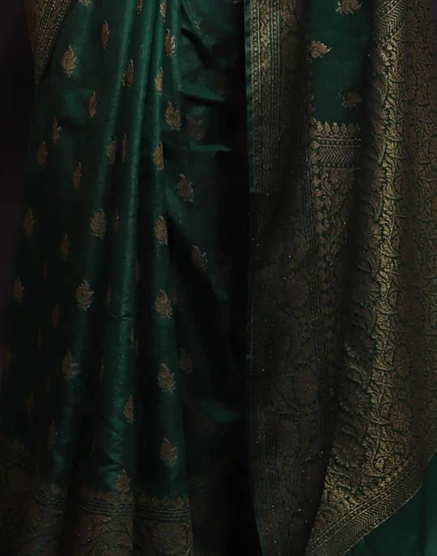 Green Banarasi Silk Woven Saree