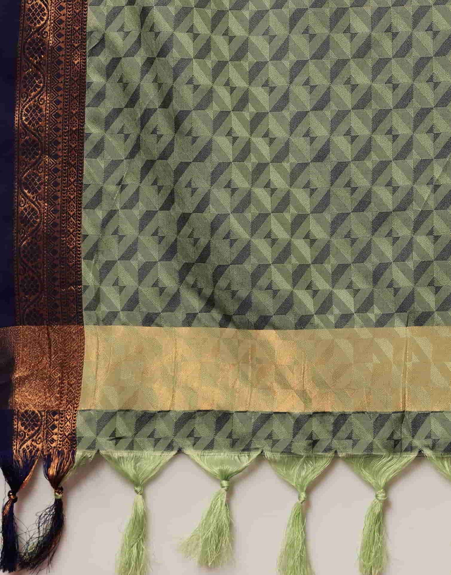 Green Banarasi Silk Woven Saree