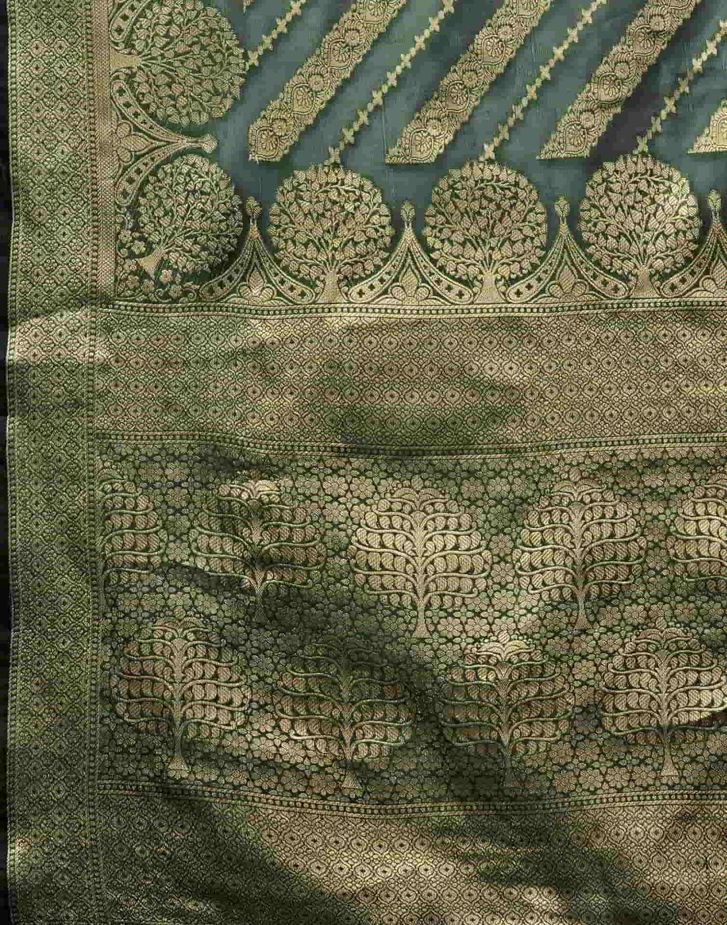 Green Banarasi Silk Woven Saree