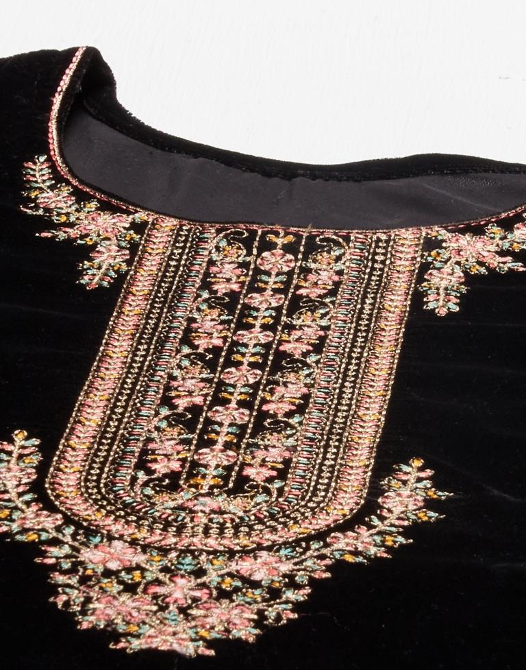 Black Kurti With Pant And Dupatta