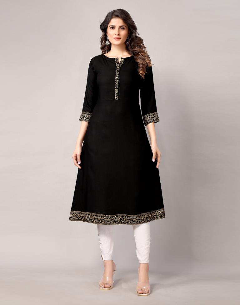 Black Printed Kurti